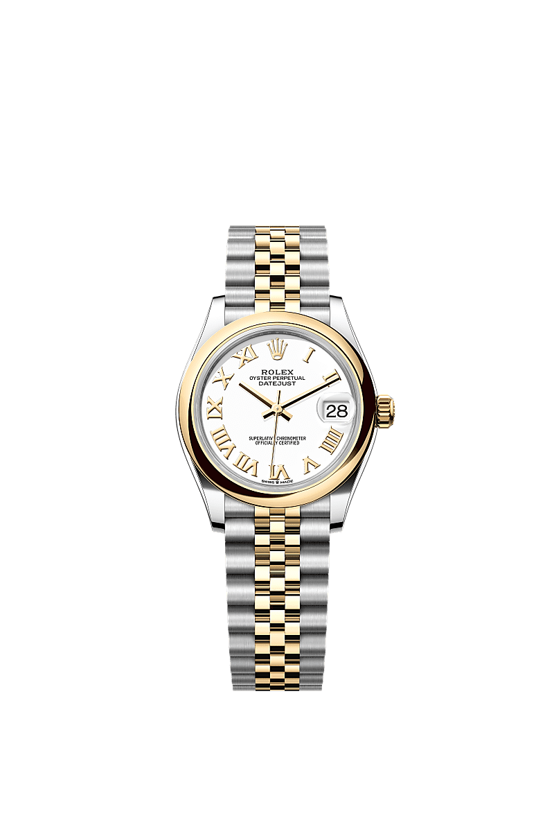 Datejust 31, Oyster, 31 mm, Oystersteel and yellow gold, Dial : White, Rolex