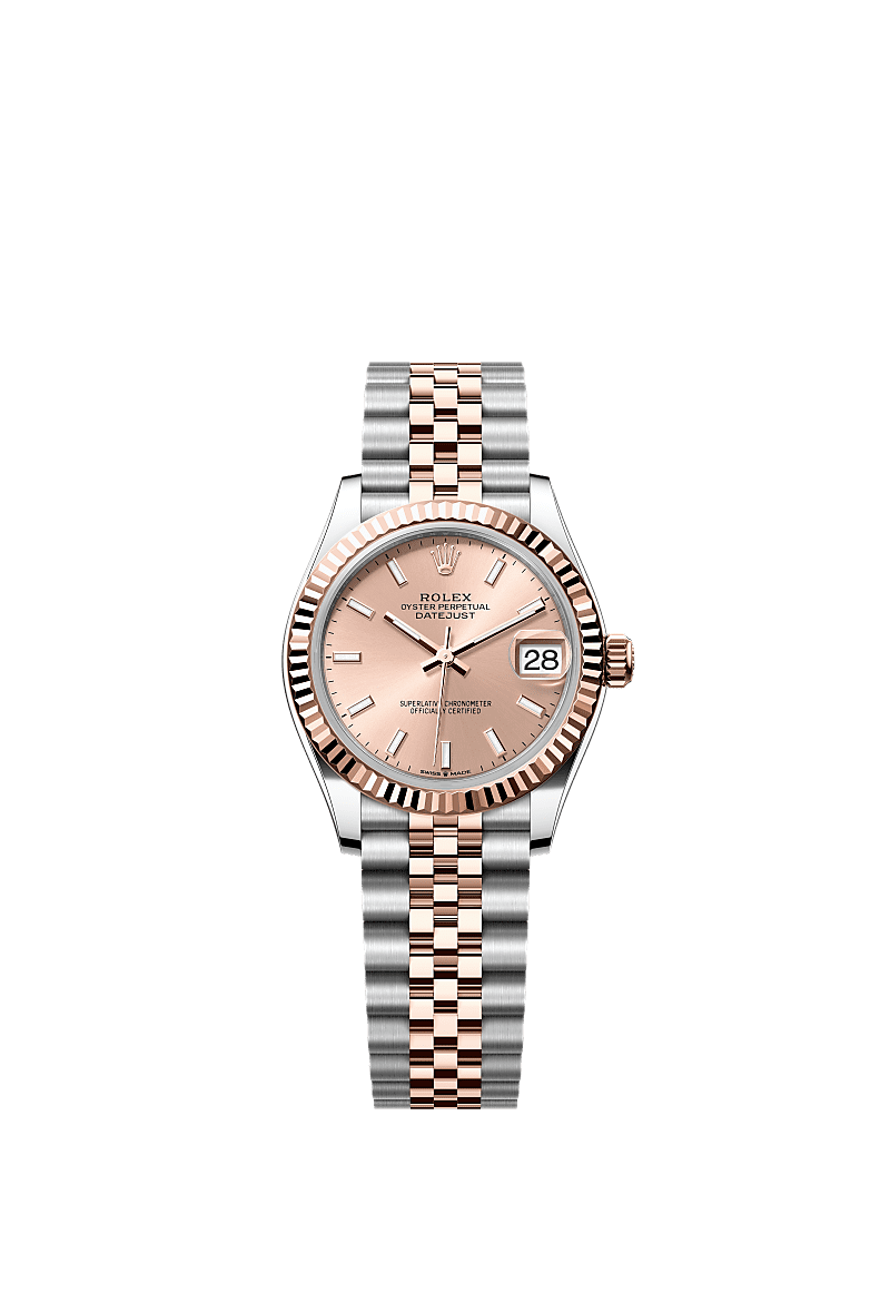 Datejust 31, Oyster, 31 mm, Oystersteel and Everose gold, Dial : Rosé-colour, Rolex