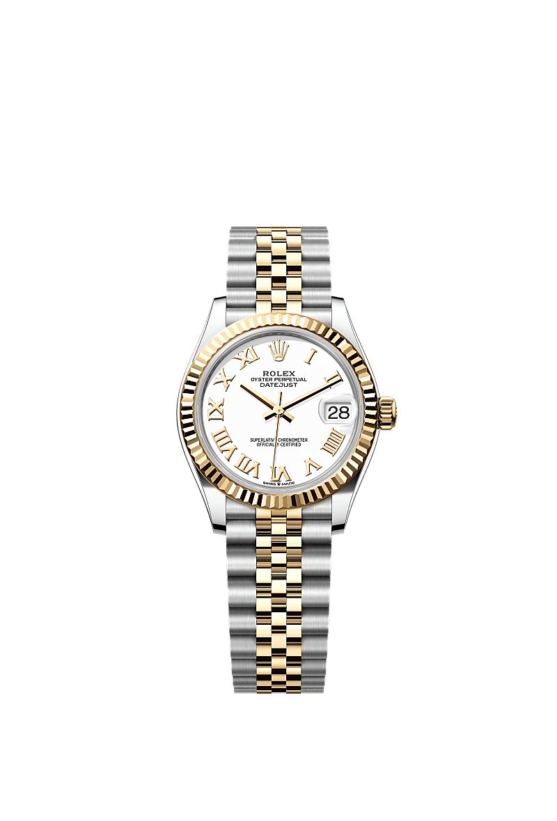 Datejust 31, Oyster, 31 mm, Oystersteel and yellow gold, Dial : White, Rolex