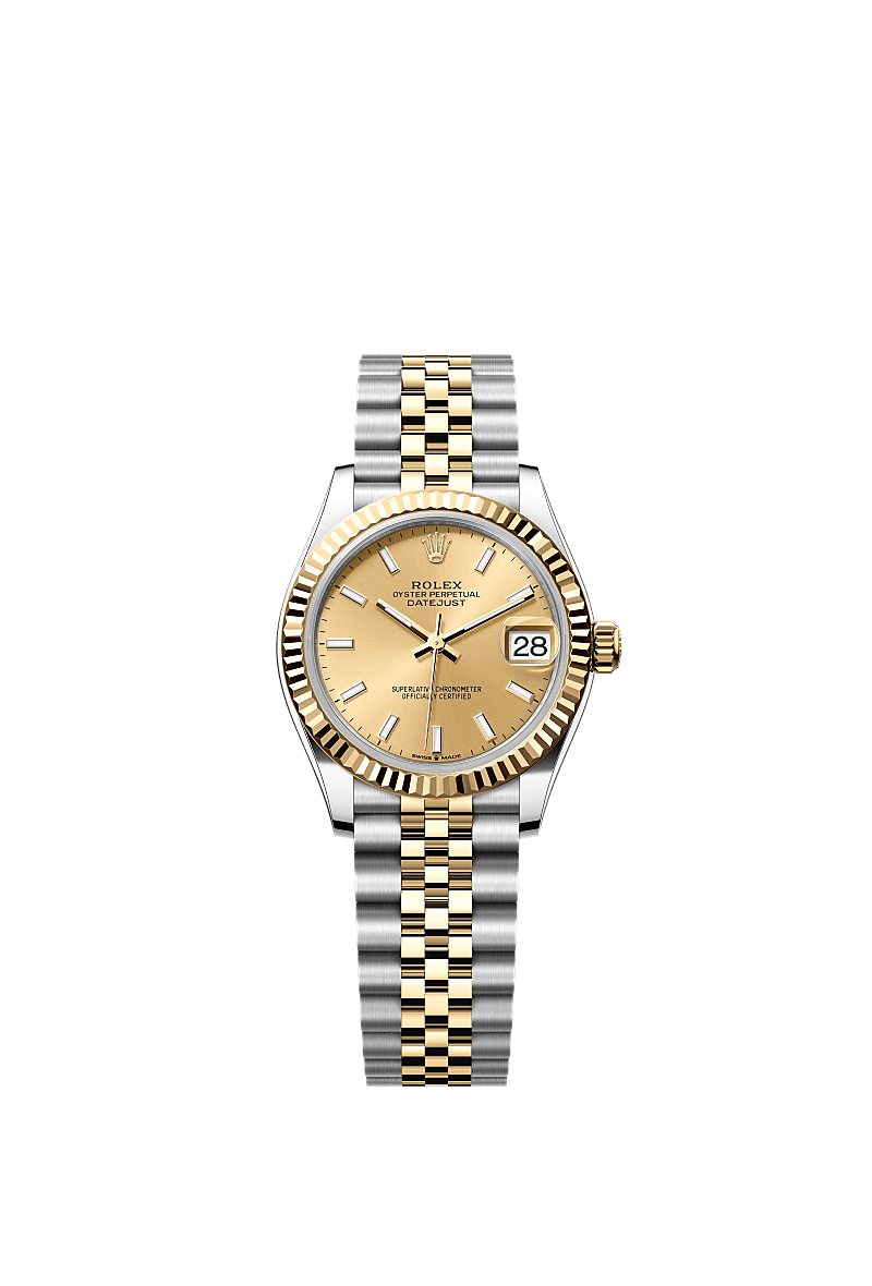 Datejust 31, Oyster, 31 mm, Oystersteel and yellow gold, Dial : Champagne-colour, Rolex