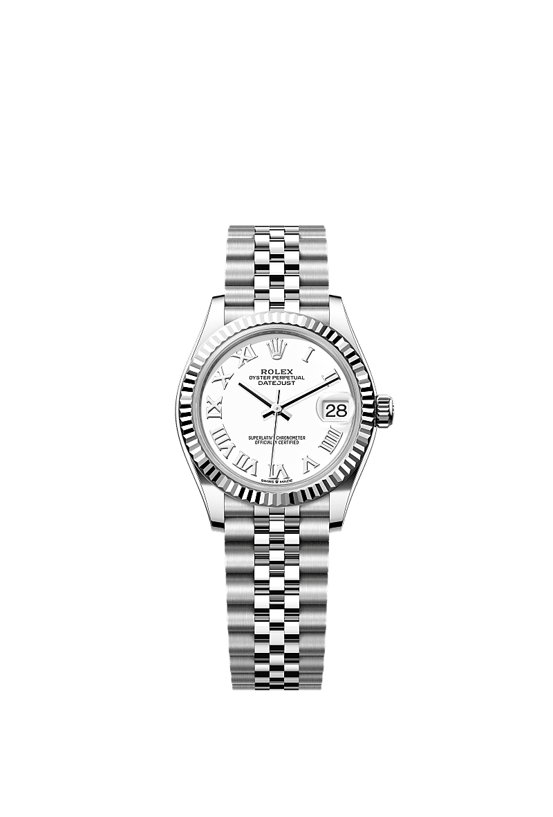 日志型 31, 蚝式,31毫米,白色黄金及蚝式钢, 表盘 : 白色, Rolex