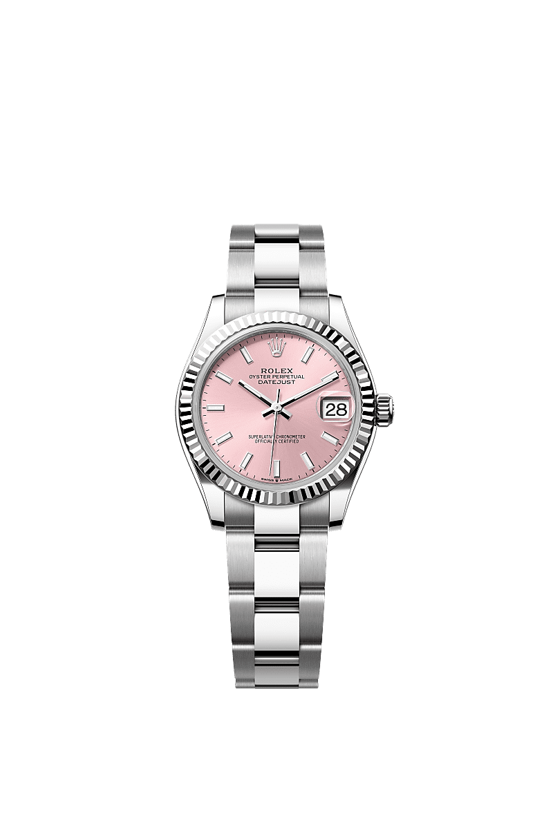 Datejust 31, Oyster, 31 mm, Oystersteel and white gold, Dial : Pink, Rolex
