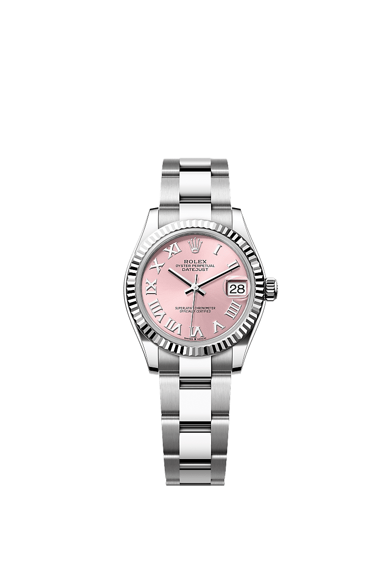 Datejust 31, Oyster, 31 mm, Oystersteel and white gold, Dial : Pink, Rolex