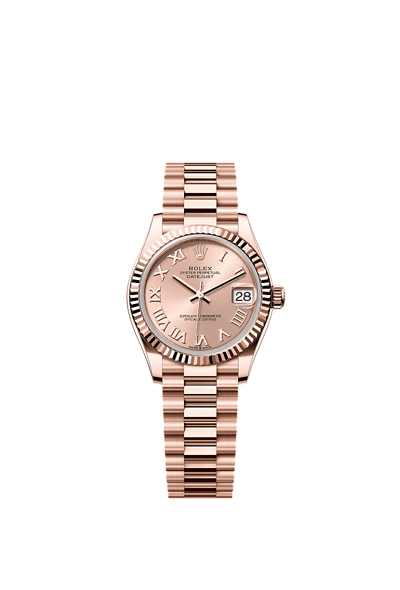 Datejust 31, Oyster, 31 mm, Everose gold, Dial : Rosé-colour, Rolex