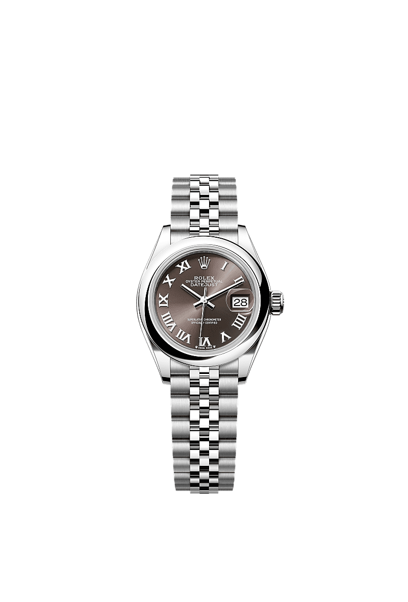 女装日志型, 蚝式,28毫米,蚝式钢, 表盘 : 深灰色, Rolex