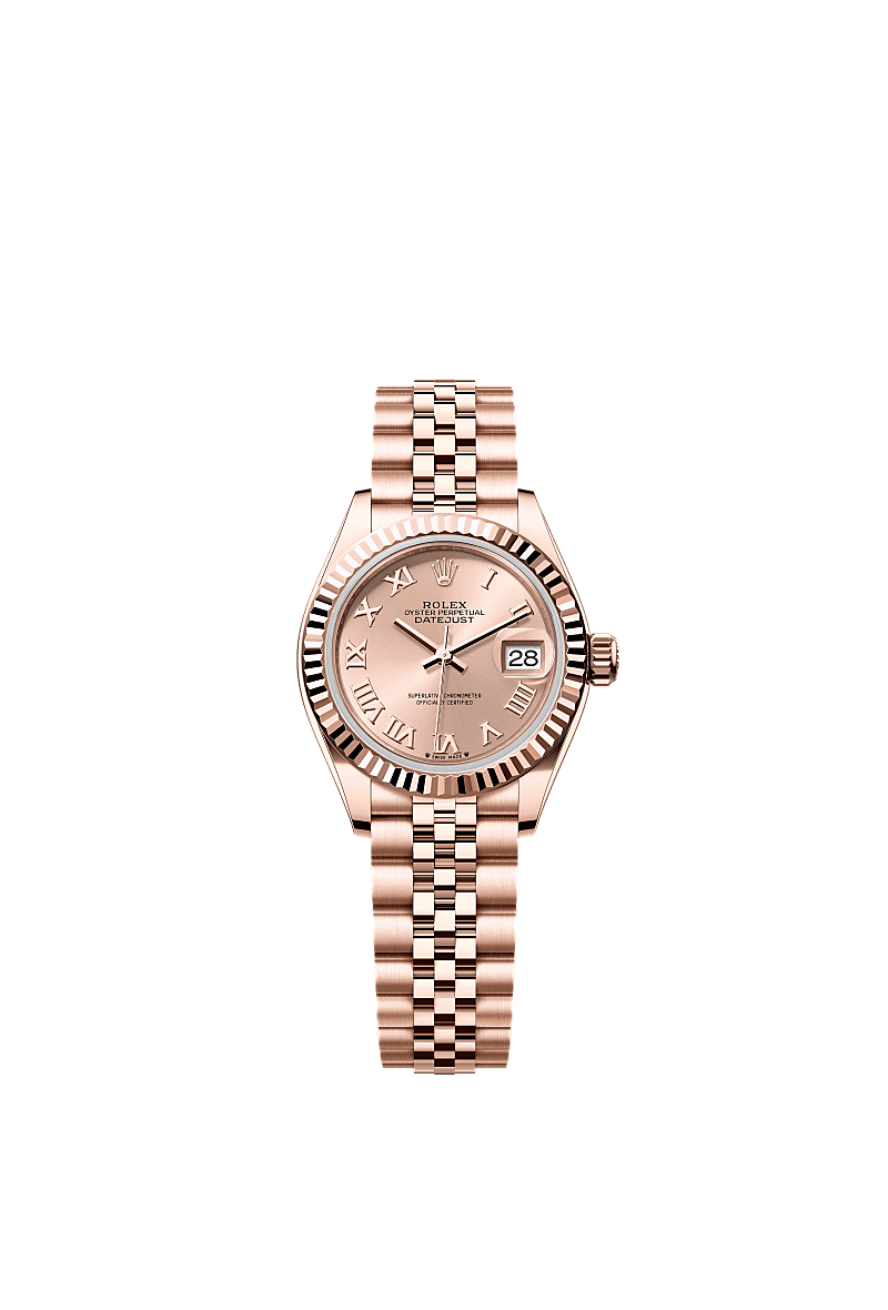 Lady-Datejust, Oyster, 28 mm, Everose gold, Dial : Rosé-colour, Rolex