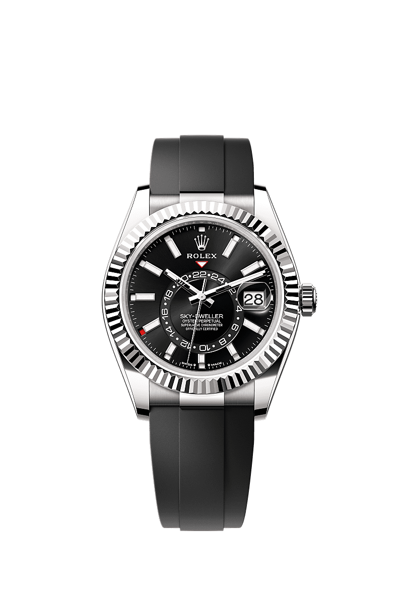 纵航者型, 蚝式,42毫米,白色黄金, 表盘 : 亮黑色, Rolex