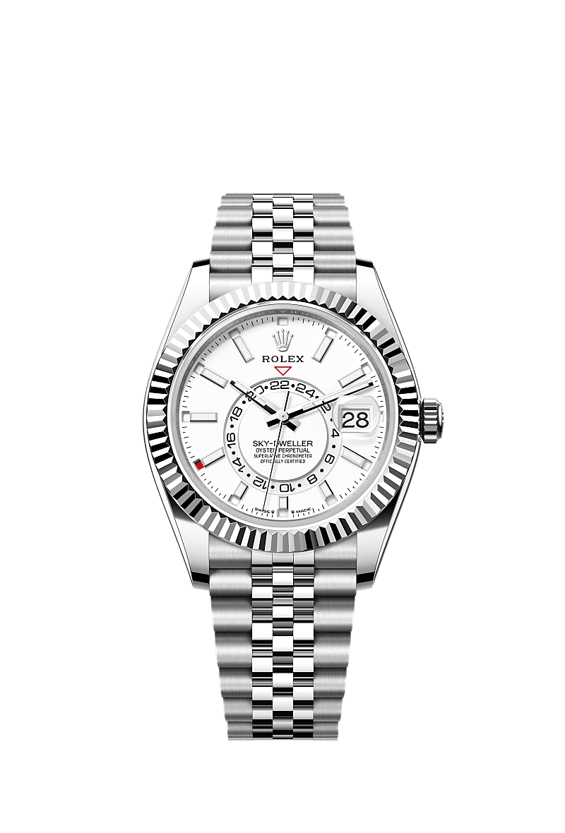 Sky-Dweller, Oyster, 42 mm, Oystersteel and white gold, Dial : Intense white, Rolex
