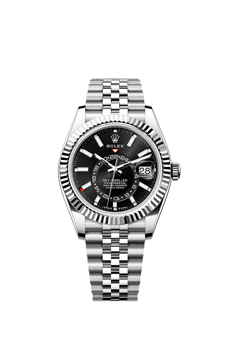 纵航者型, 蚝式,42毫米,白色黄金及蚝式钢, 表盘 : 亮黑色, Rolex