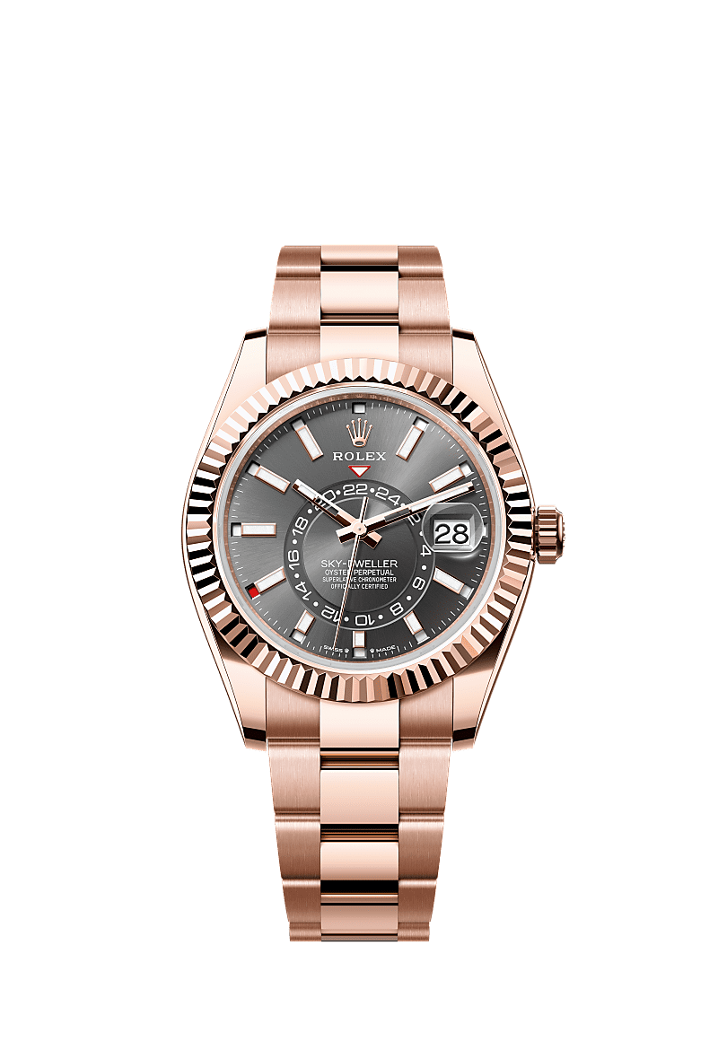 纵航者型, 蚝式，42毫米，永恒玫瑰金, 表盘 : 石板灰色, Rolex