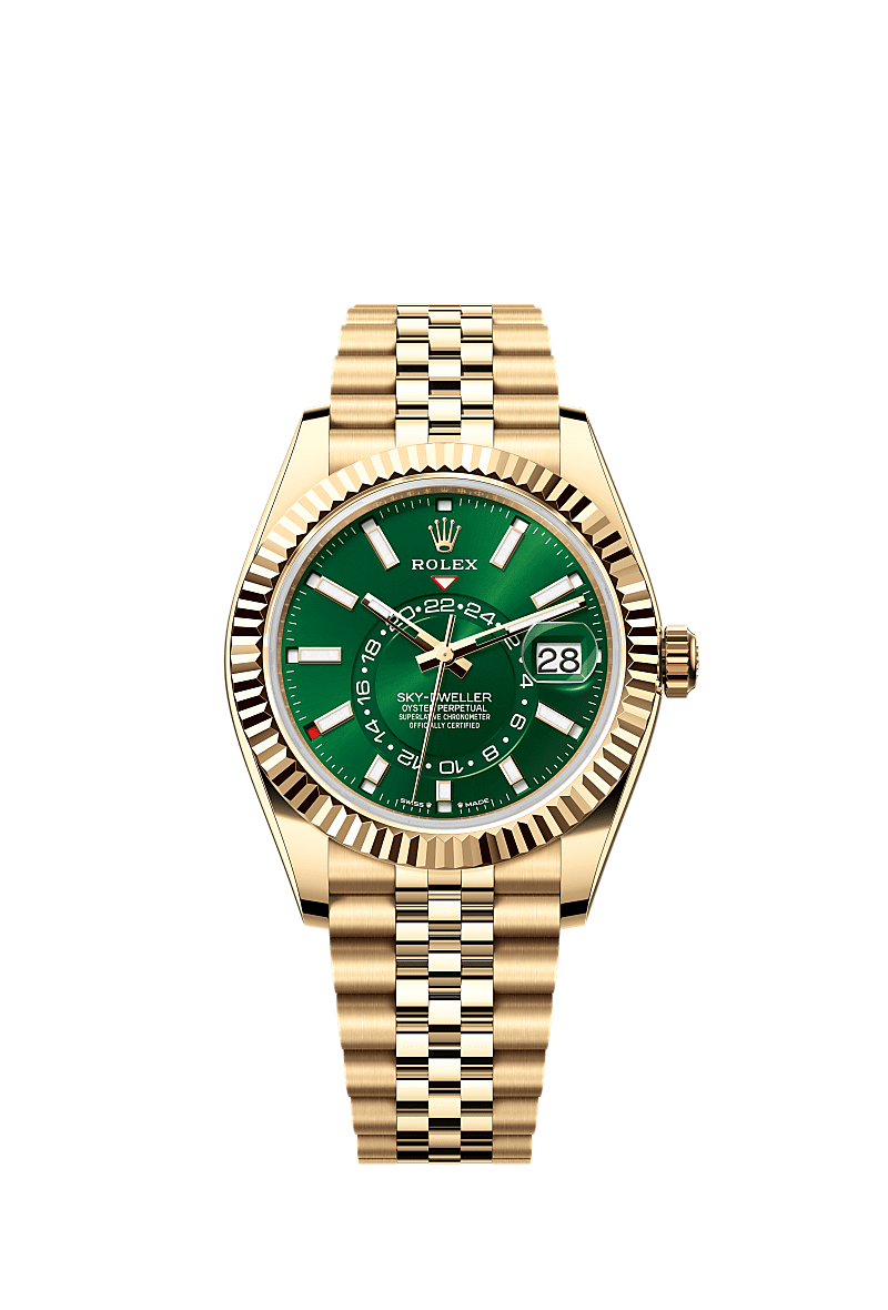 纵航者型, 蚝式,42毫米,黄金, 表盘 : 亮绿色, Rolex